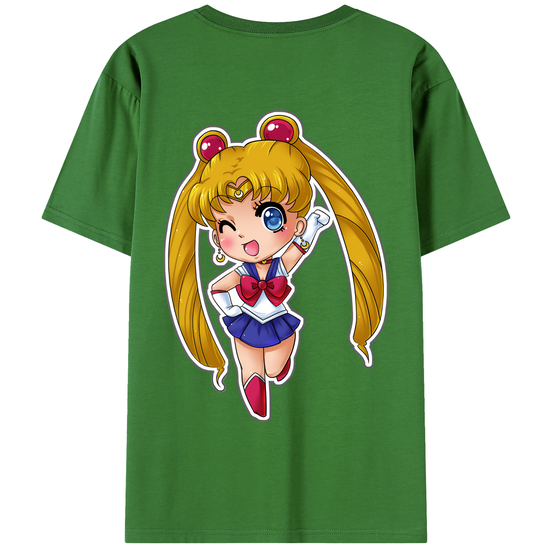 （画像用） 美少女戦士セーラームーン 月野 うさぎ つきの うさぎ Sailor Moon Tsukino Usagi レディース半袖Tシャツ(バックプリント)